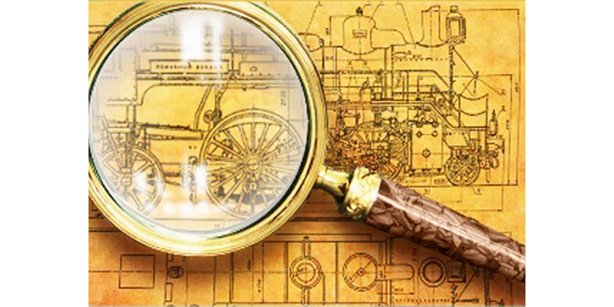 лупа на чертеже