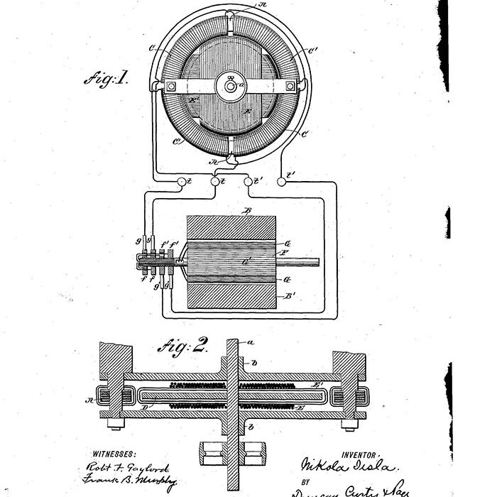 Никола Тесла получил более 300 патентов