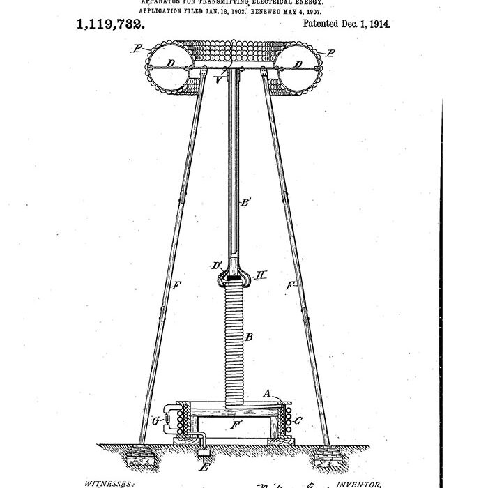 Никола Тесла получил более 300 патентов