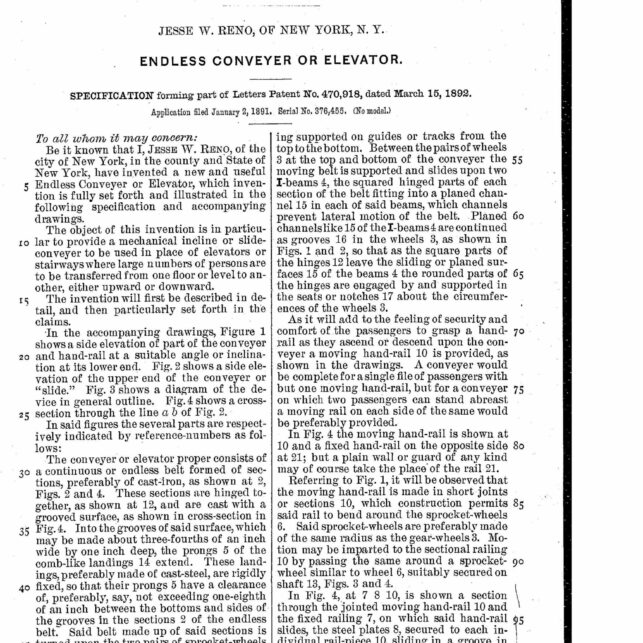 Джесси Уилфорд Рено (патент US470918)