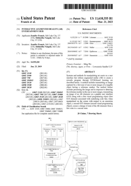 Патент US 11610355 B1