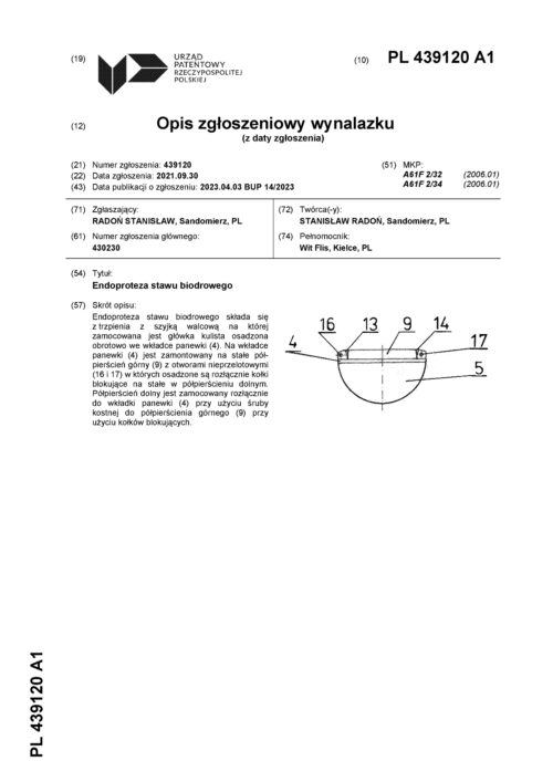 описание изобретения к патенту PL439120A3