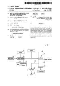 US 2023287538 Реактивное фазовое отделение черной массы от вторичной переработки литий-ионных аккумуляторов и способы ее получения