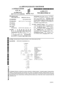 WO 2023155543 Способ утилизации электролита литий-ионного аккумулятора
