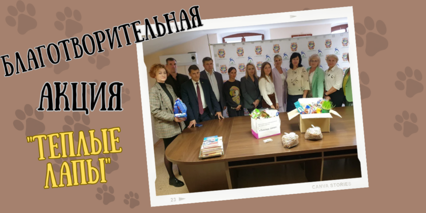 Благотворительная акция в поддержку животных «Теплые лапы»