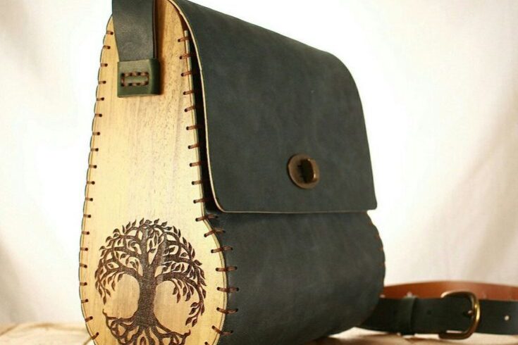 Дизайн женских сумок ручной работы из воловьей кожи, древесины твердых пород и ротанга.