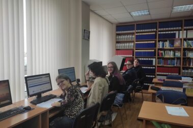 Практические занятия студентов БГУКИ в РНТБ