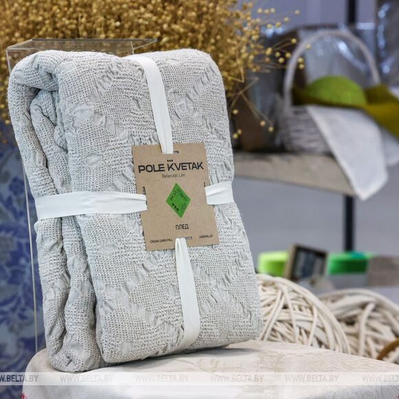 Полульняной умягченный плед РУПТП "Оршанский льнокомбинат"